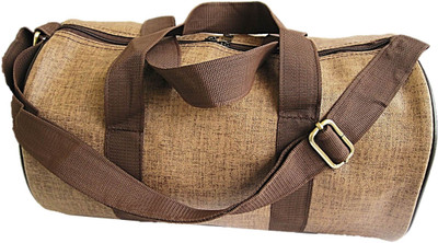 

Muccasacra Small weekender Duffle Gym Bag with 3 compartments (Shaded Brown Matty) Gym Bag(Brown)