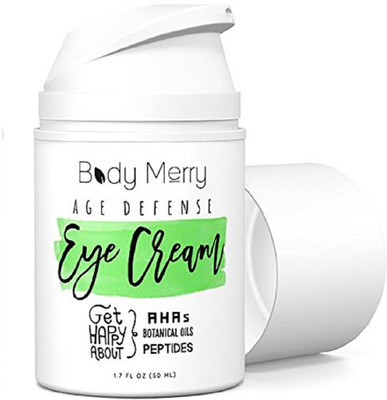 

Body Merry Age Defense Eye Cream - Undereye Treatment for Dark Circles, Wrinkles, Puffiness, Crow’s Feet, & Bags w Natural Hyaluronic Acid + Squalane + Peptides + Botanical Oils(50 ml)
