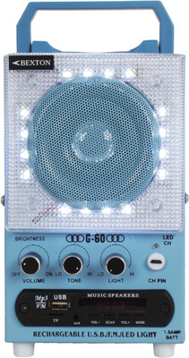 

Bexton Rechargeable Multimedia G60 LED with USB/AUX/TF and Remote FM Radio(Multicolor)
