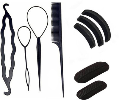 

KASHQUEEN Hair Accessories styling tool set of 9 Hair Accessory set Hair Accessory Set(Black)