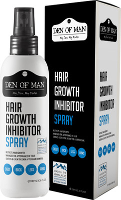 

Den of Man 100% Natural Hair Growth Inhibitor Spray | For Use After Hair Removal From Body & Face | Permanently Minimizes Regrowth | Safe For Men & Women |(100 ml)