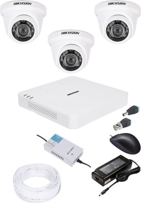 HIKVISION 1080p HD 4 CHANNAL DVR DS-HGHI-F1 & 3Pcs DOME 720p DS-COT-IRP Camera COMBO KIT Security Camera(4 Channel)