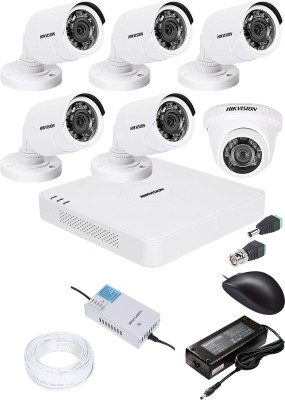 HIKVISION 1080p HD 8 CHANNAL DVR DS-HGHI-F1 & 1Pcs DOME 720p DS-COT-IRP 5Pcs BULLET 720p DS-COT-IRP Camera COMBO KIT Security Camera(8 Channel)