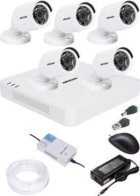 HIKVISION 1080p HD 8 CHANNAL DVR DS-HGHI-F1 & 5Pcs BULLET 720p DS-COT-IRP Camera COMBO KIT Security Camera(8 Channel)