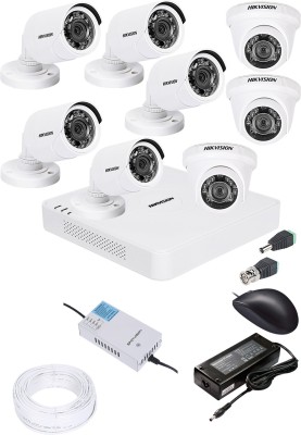 HIKVISION 1080p HD 8 CHANNAL DVR DS-HGHI-F1 & 3Pcs DOME 720p DS-COT-IRP 5Pcs BULLET 720p DS-COT-IRP Camera COMBO KIT Security Camera(8 Channel)