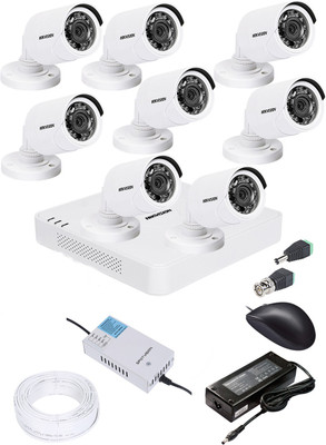 HIKVISION 1080p HD 8 CHANNAL DVR DS-HGHI-F1 & 8Pcs BULLET 720p DS-COT-IRP Camera COMBO KIT Security Camera(8 Channel)