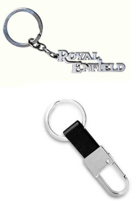 

CONFIDENT Royal En field Silver And omudaLeather Key Chain