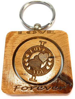

SB-fisa Lover Forever Wooden Key Ring Key Chain