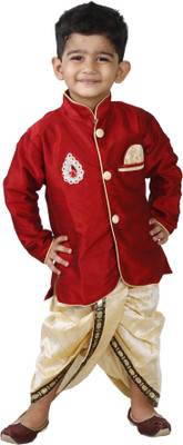 

SBN Boys Dhoti & Kurta Set, Red
