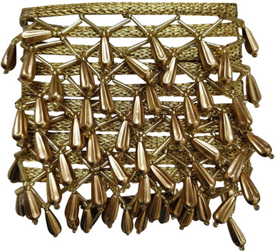 

Sofias L- 97 Fashion DIY Gold Latkan Lace - 3 Meters Make your own "Designer Wear" DIY - Do It Yourself ! Lace Reel(Pack of 1)