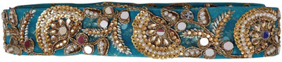 

Sofias L- 100b1 Fashion DIY Blue and Gold Lace - 3 Meters Make your own "Designer Wear" DIY - Do It Yourself ! Lace Reel(Pack of 1)