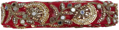 

Sofias L- 100c1 Fashion DIY Red and Gold Lace - 3 Meters Make your own "Designer Wear" DIY - Do It Yourself ! Lace Reel(Pack of 1)
