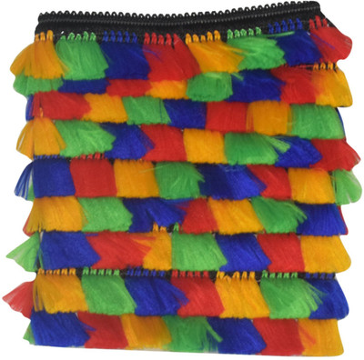 

Sofias L-42a Fashion DIY Colorful Fringe Tasel Lace -3-Meters- Make your own "Designer Wear" - DIY - Do It Yourself ! Lace Reel(Pack of 1)