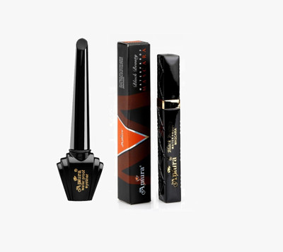 

Amura Eyeliner Black Beauty and Black Beauty Mascara Water Proof(Pack of 2)