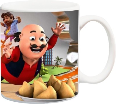 Stylotrendz Motu aur Patlu with characters coffee Ceramic Coffee Mug(325 ml)