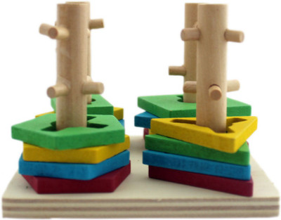 

Tootpado Wooden Geometric Shape Sorter Puzzle - (1TNG119) - Stacker Toys(1 Pieces)