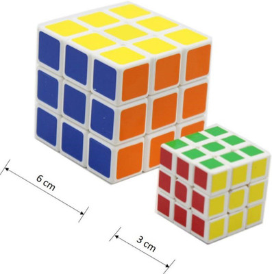 

nvcollections Cube Combo(Large & Small) 3x3x3 Puzzle Extra Smooth High Speed(2 Pieces)