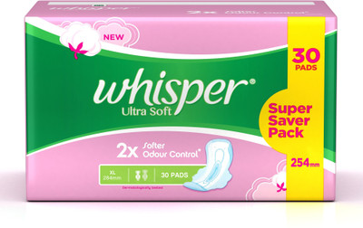 

Whisper Ultra Soft XL Plus Sanitary Pad(Pack of 30)