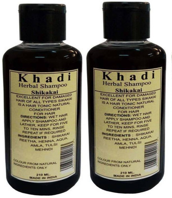 

PARVATI KHADI Shikakai Shampoo Pack of 2 (420 ml)(210 ml)