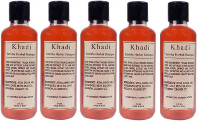 PARVATI KHADI SatReetha Shampoo Pack of 5 (1050 ml)(210 ml)
