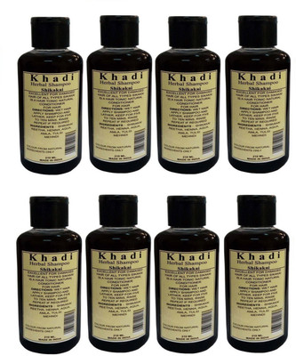 PARVATI KHADI Shikakai Shampoo Pack of 8 (1680 ml)(210 ml)