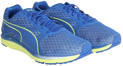 

Puma Speed 300 IGNITE 3 Running Shoes For Men(Blue, Turkish sea-peacoat-fizzy yellow