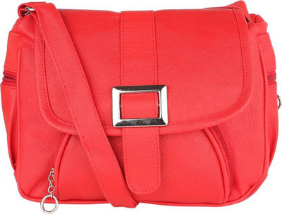 

MK PURSE Girls Red PU Sling Bag
