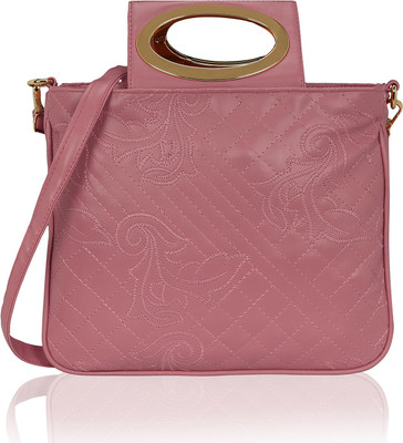 Kleio Women Formal, Casual Pink PU Hand-held Bag
