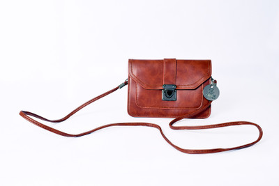 

RHHENSO Women Brown PU Sling Bag
