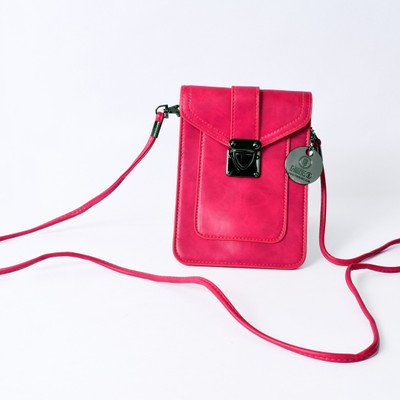 

RHHENSO Women Pink PU Sling Bag