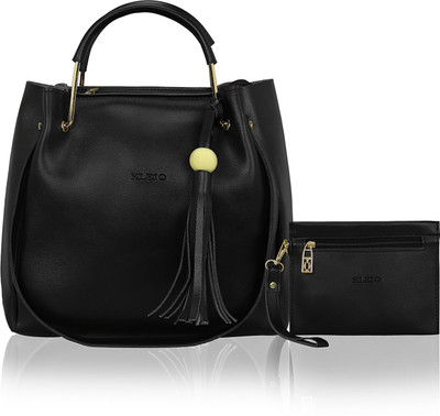 

Kleio Women Formal, Casual Black PU Shoulder Bag