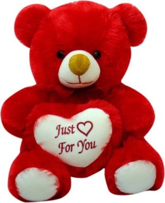 

Kidz Zone 2 Feet Sitting Soft Cute Teddy Bear With Love Heart Just For You Best for Gift - 60 cm(Red)