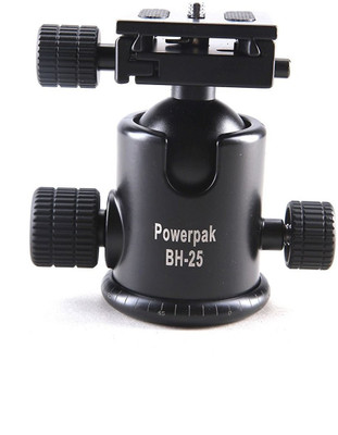 

Powerpak BH-25 Monopod tripod slider Aluminium Alloy Smooth Payload 8kgs Heavy Duty professional Photography Camera 360 Degree Fluid Rotation Tripod Ball Head(Black, Supports Up to 8000 g)