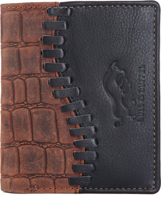 

BULL & BUFFEL Men Black Genuine Leather Wallet(6 Card Slots), Black-04