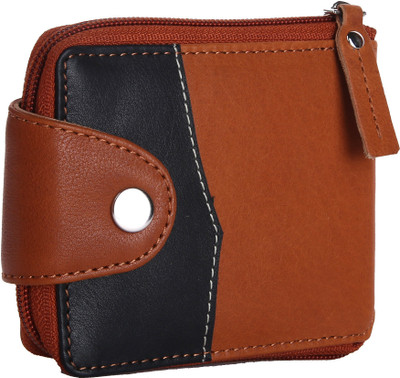 

BULL & BUFFEl Men Multicolor Genuine Leather Wallet(6 Card Slots), Black;tan