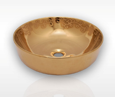 

CONNELL CERAMICS ROUND GOLD 221 Table Top Basin(Gold)
