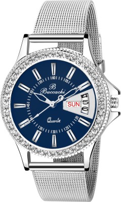 

Buccachi B-L1040-BL-CH Blue Dial Day And Date Functioning Watch - For Women