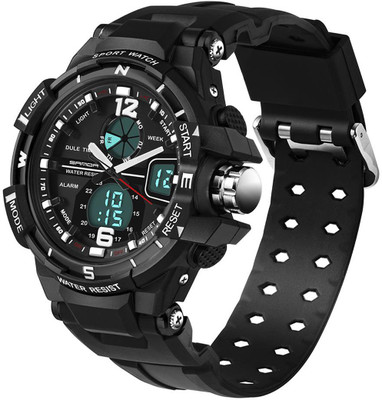 

Sanda 0289 Black Dual Display Watch - For Men