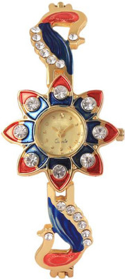 

Rage Enterprise Designer Modal X_Gold Dial Bengal Types Belt Women Watch - For Girls