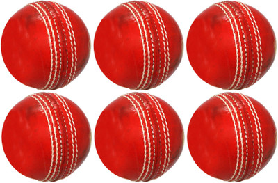 

M-MAX cricket leather ball set of 6 Cricket Training Ball(Pack of 6, Red)