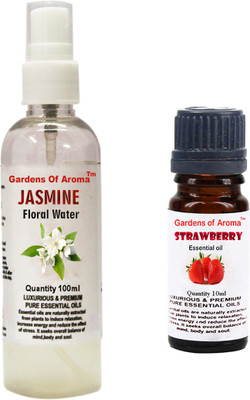 

Gardens Of Aroma Jasmine Floral Water And Strawberry Essential Oil(110 ml)