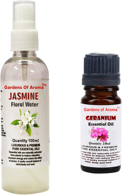 

Gardens Of Aroma Jasmine Floral Water And Geranium Essential Oil(110 ml)