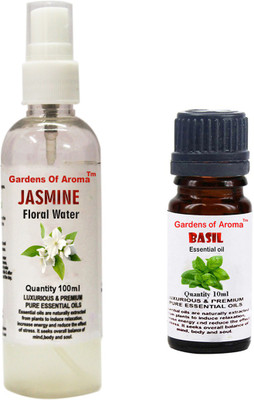 

Gardens Of Aroma Jasmine Floral Water And Basil Essential Oil(110 ml)