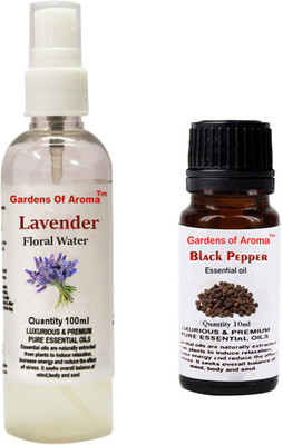

Gardens Of Aroma Lavender Floral Water And Black pepper Essential Oil(110 ml)