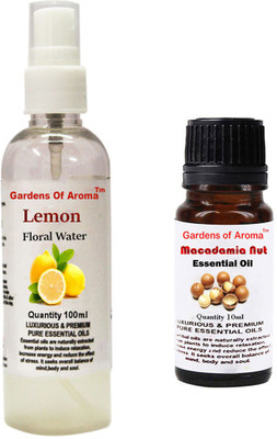 

Gardens Of Aroma Lemon Floral Water And Macadamia Nut Essential Oil(110 ml)