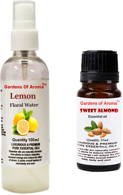 

Gardens Of Aroma Lemon Floral Water And sweet Almond Essential Oil(110 ml)