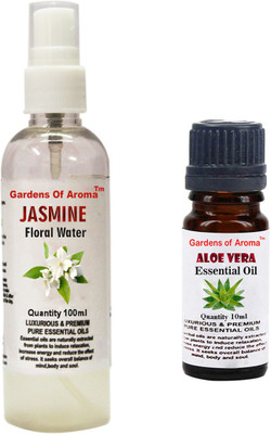 

Gardens Of Aroma Jasmine Floral WaterAnd Aloe vera Essential Oil(110 ml)