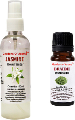 

Gardens Of Aroma Jasmine Floral Water And Brahmi Essential Oil(110 ml)