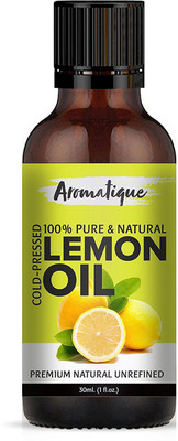 

AROMATIQUE Lemon oil Cold Pressed 100% Pure Lemon oil for Skin Pigmentation, Face, Hair 30ML .(30 ml)