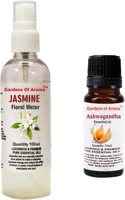 

Gardens Of Aroma Jasmine Floral Water And Ashwagandha Essential Oil(110 ml)
